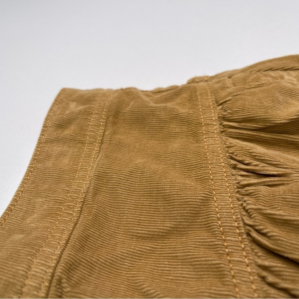 American Eagle Corduroy Skirt Mini Schoolgirl Preppy Academia Y2K Fall Tan New - Picture 3 of 14